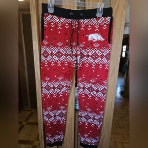 NWOT Campus Specialties Sz XL Arkansas Razorbacks PJ Pants,  Drawstring Waist